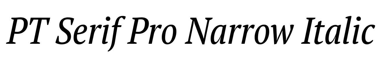 PT Serif Pro Narrow Italic
